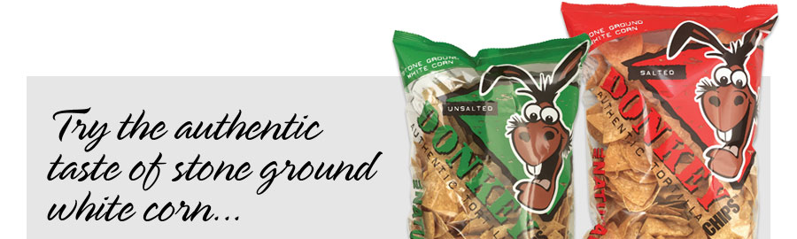 Try the authentic taste of stone ground white corn...